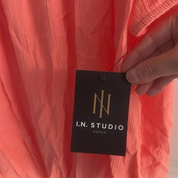I.N. Studio Coral Blouse s. 2X new w tags - Picture 2 of 5